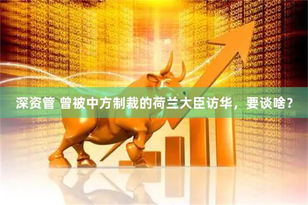 深资管 曾被中方制裁的荷兰大臣访华，要谈啥？